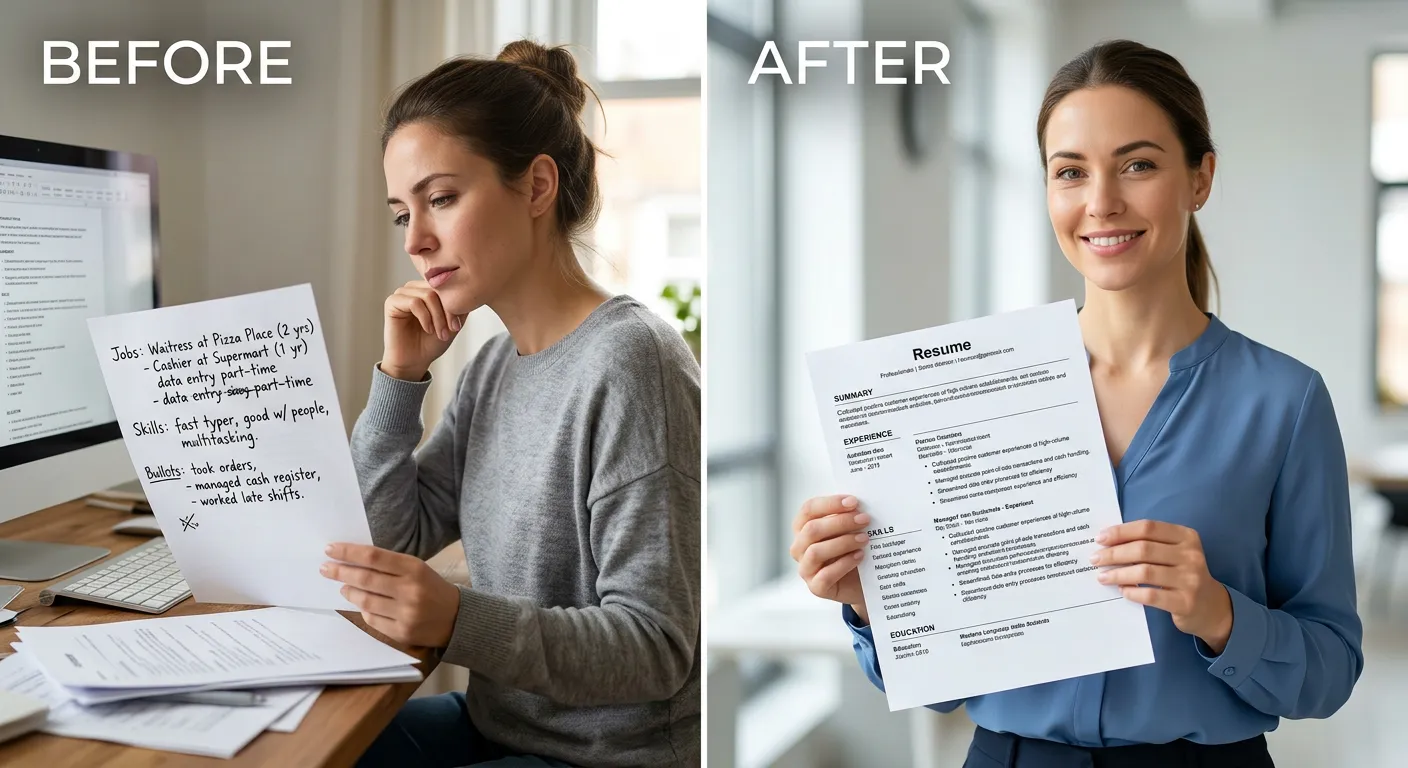 Before and after resume improvement - ATS optimization